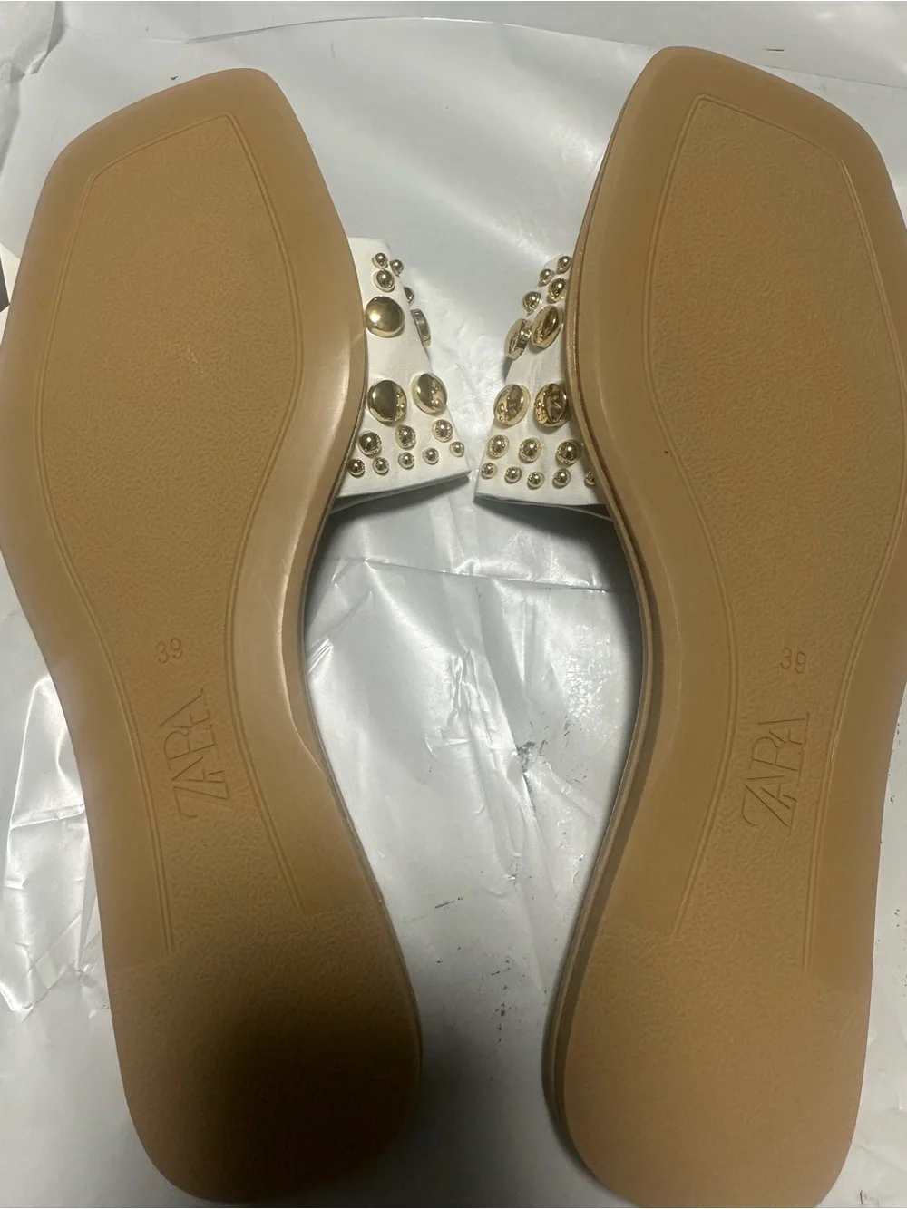 Zara white leather